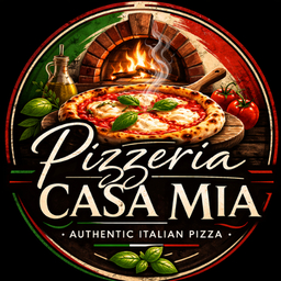 Pizzeria Casa Mia logo.